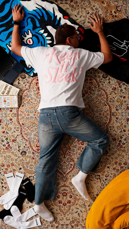 'KIS' Boxy Tee - White