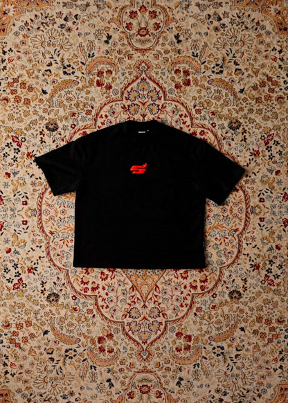 'KIS' Boxy Tee - Black